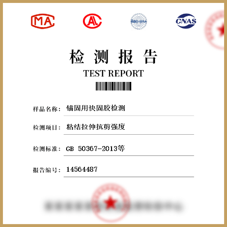 錨固用快固膠檢測(cè)